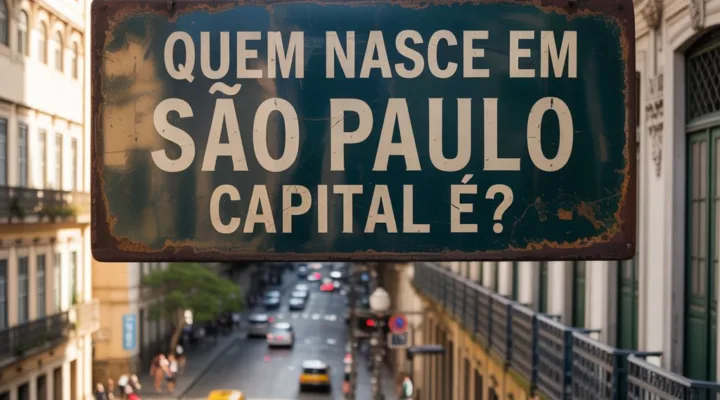 Quem Nasce em São Paulo Capital é: Um Olhar Sobre a Identidade Paulistana